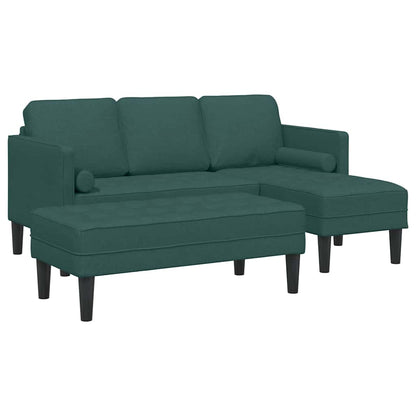 Sofa Set 2 pcs Dunkelgrün 173 x 131 x 67 cm Stoff
