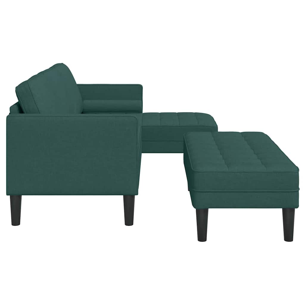 Sofa Set 2 pcs Dunkelgrün 173 x 131 x 67 cm Stoff