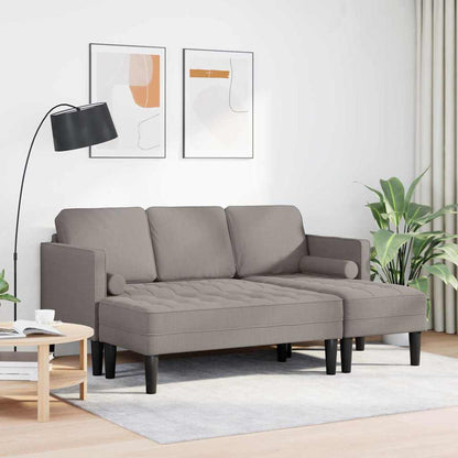 Sofa Set 2 pcs Taupe 173 x 131 x 67 cm Stoff