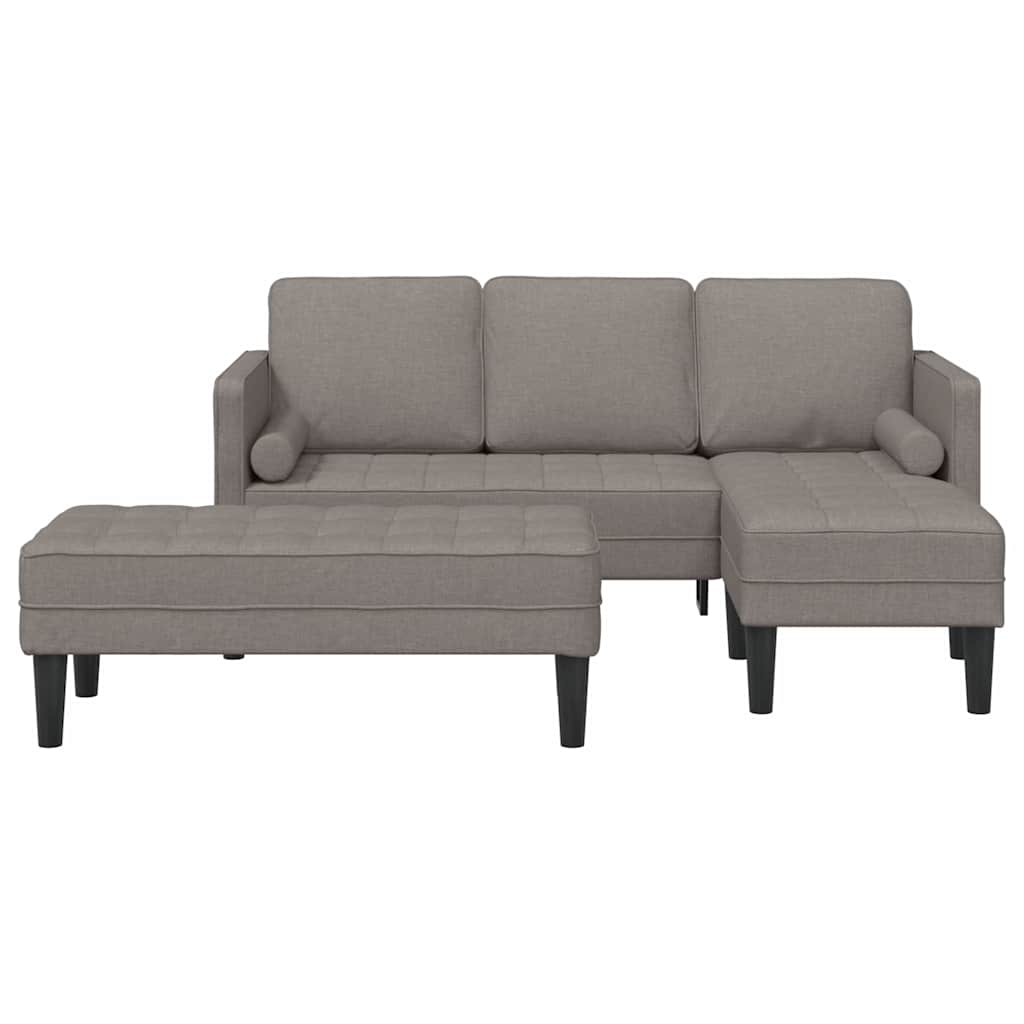 Sofa Set 2 pcs Taupe 173 x 131 x 67 cm Stoff