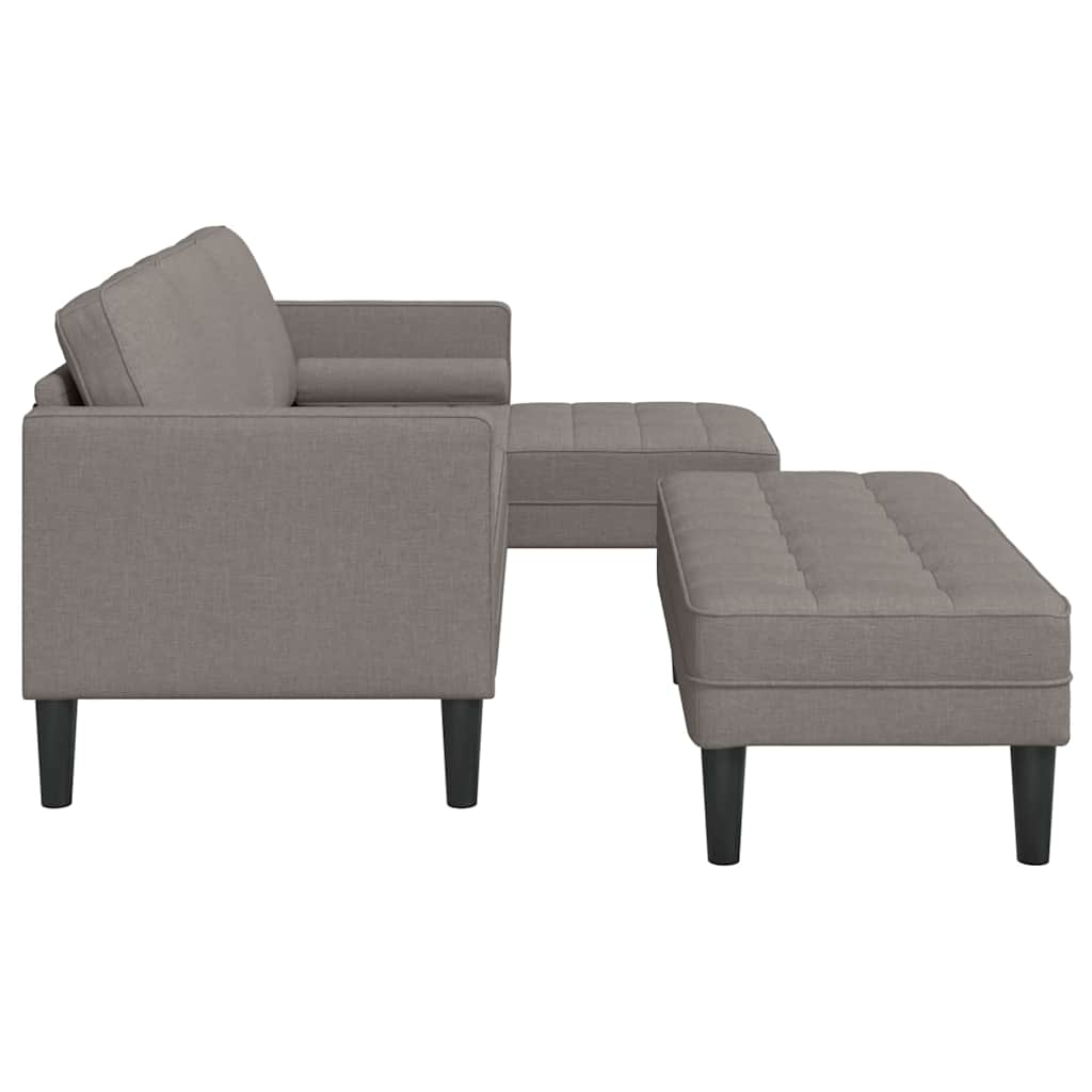 Sofa Set 2 pcs Taupe 173 x 131 x 67 cm Stoff