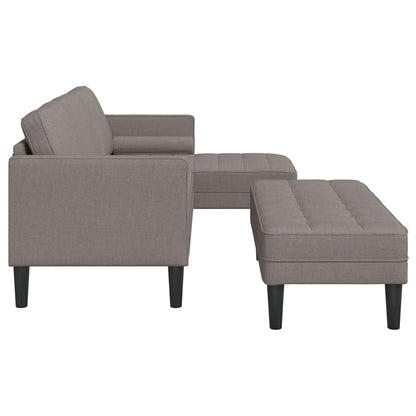 Sofa Set 2 pcs Taupe 173 x 131 x 67 cm Stoff