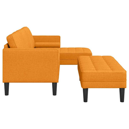 Sofa Set 2 pcs Dunkelgelb 173 x 131 x 67 cm Stoff