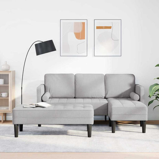 Sofa Set 2 pcs Wolken-Grau 173 x 131 x 67 cm Stoff