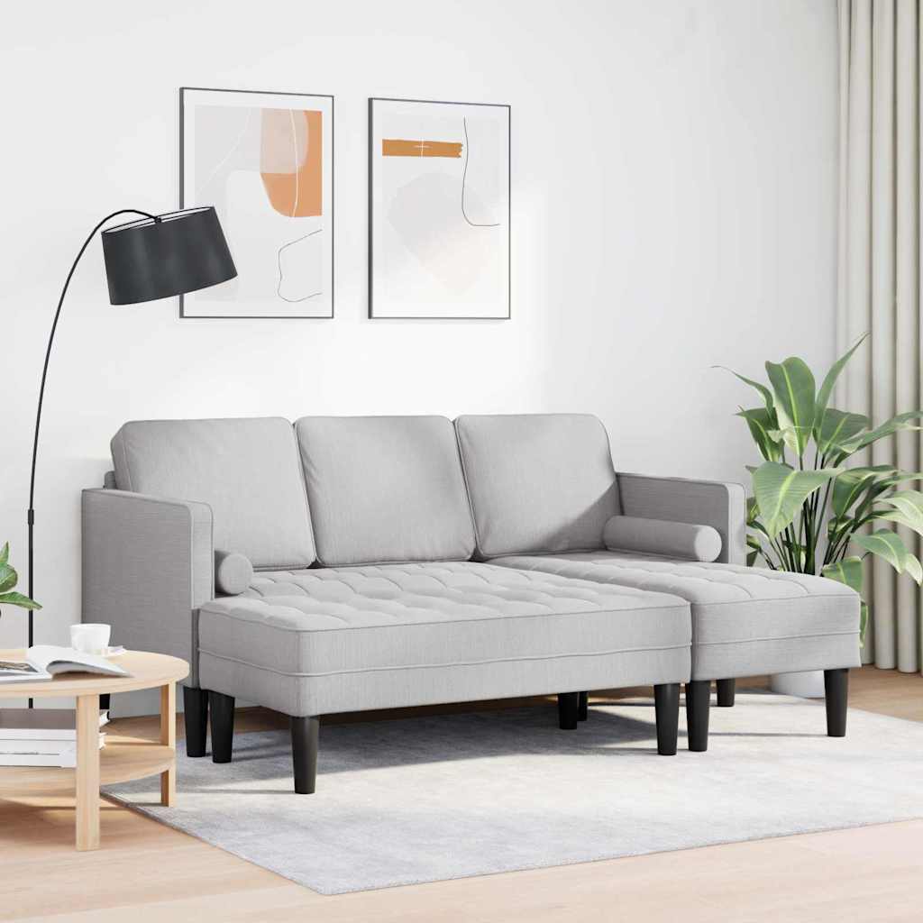 Sofa Set 2 pcs Wolken-Grau 173 x 131 x 67 cm Stoff