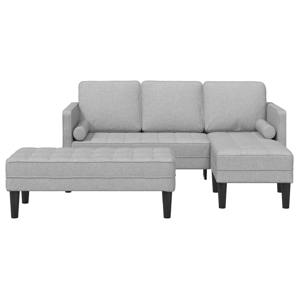 Sofa Set 2 pcs Wolken-Grau 173 x 131 x 67 cm Stoff
