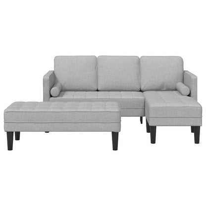 Sofa Set 2 pcs Wolken-Grau 173 x 131 x 67 cm Stoff