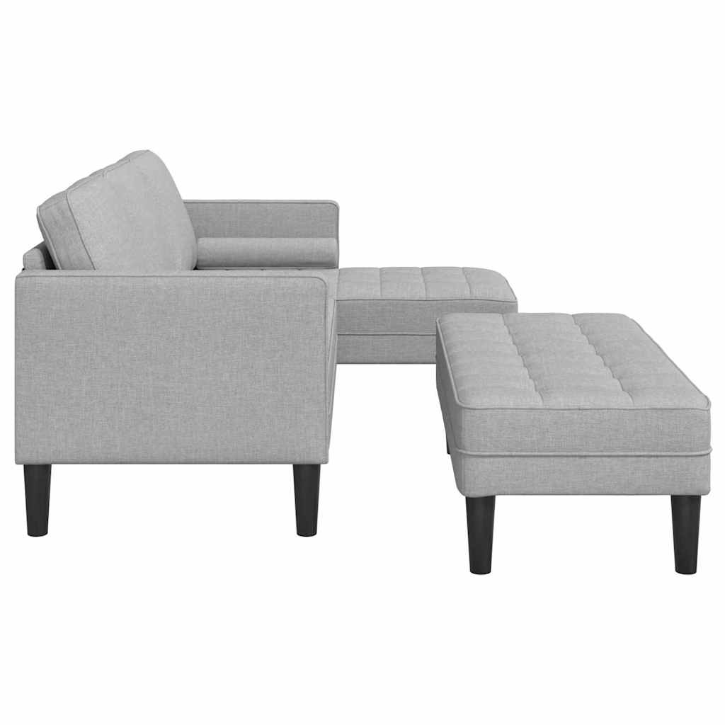 Sofa Set 2 pcs Wolken-Grau 173 x 131 x 67 cm Stoff