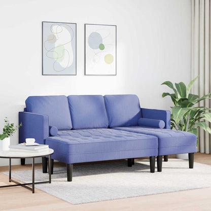 Sofa Set 2 pcs Jeansblau 173 x 131 x 67 cm Stoff