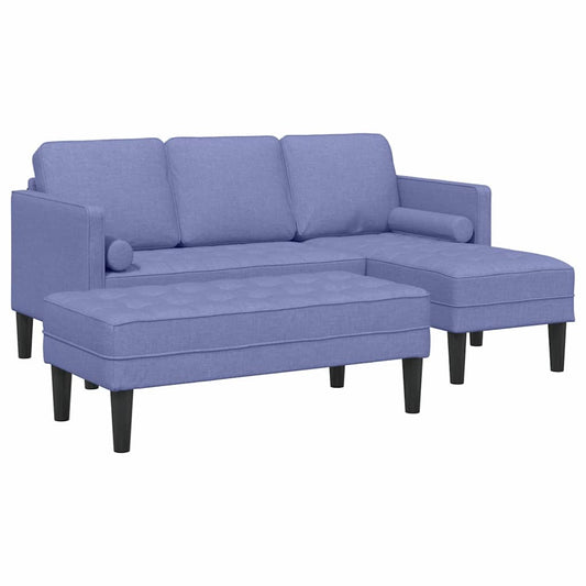 Sofa Set 2 pcs Jeansblau 173 x 131 x 67 cm Stoff