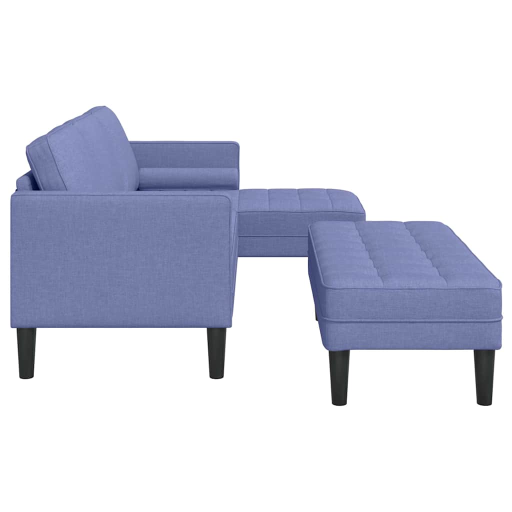 Sofa Set 2 pcs Jeansblau 173 x 131 x 67 cm Stoff