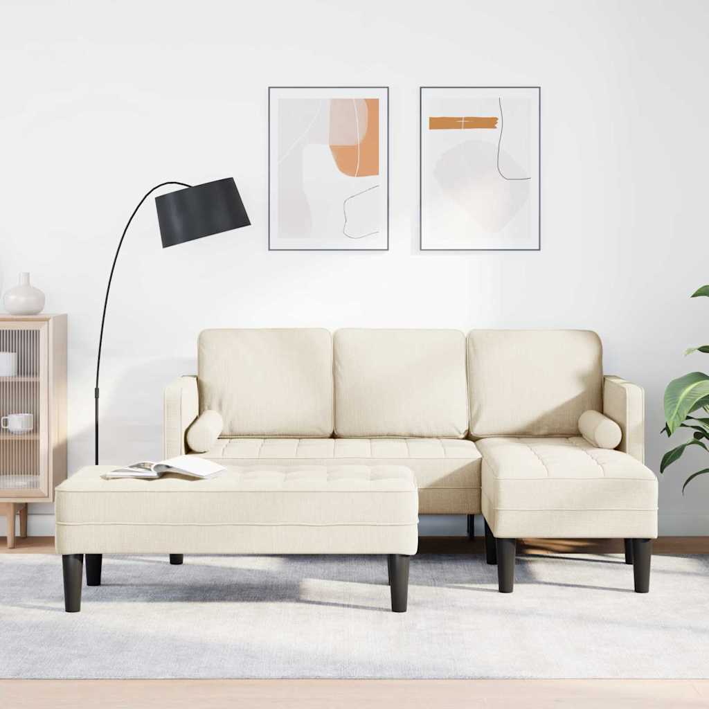 Sofa Set 2 pcs Leinen 173 x 131 x 67 cm Stoff