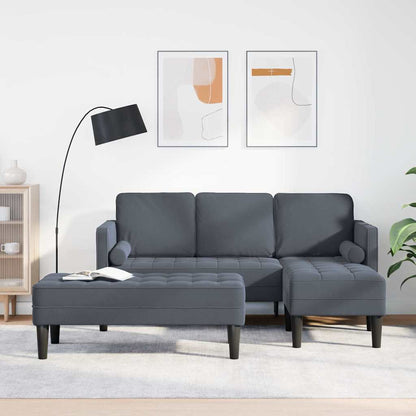 Sofa Set 2 pcs Dunkelgrau 173 x 131 x 67 cm Samt