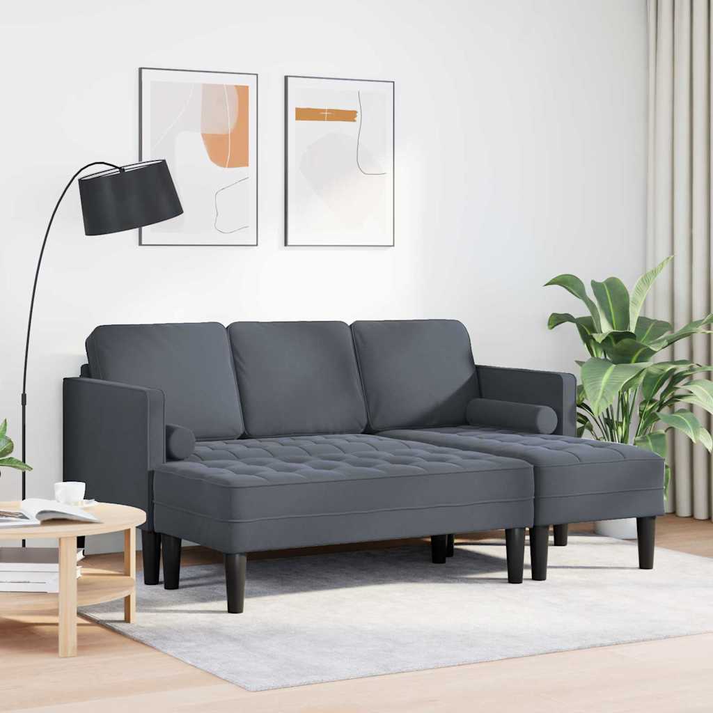 Sofa Set 2 pcs Dunkelgrau 173 x 131 x 67 cm Samt