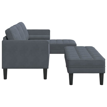 Sofa Set 2 pcs Dunkelgrau 173 x 131 x 67 cm Samt