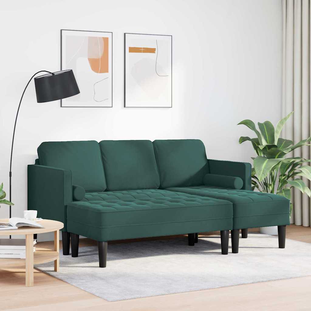 Sofa Set 2 pcs Dunkelgrün 173 x 131 x 67 cm Samt