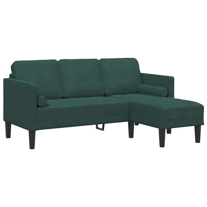 Sofa Set 2 pcs Dunkelgrün 173 x 131 x 67 cm Samt