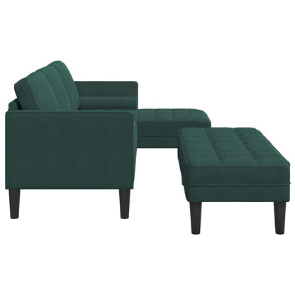 Sofa Set 2 pcs Dunkelgrün 173 x 131 x 67 cm Samt