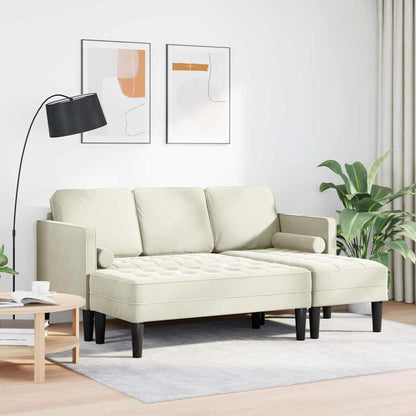 Sofa Set 2 pcs Creme 173 x 131 x 67 cm Samt