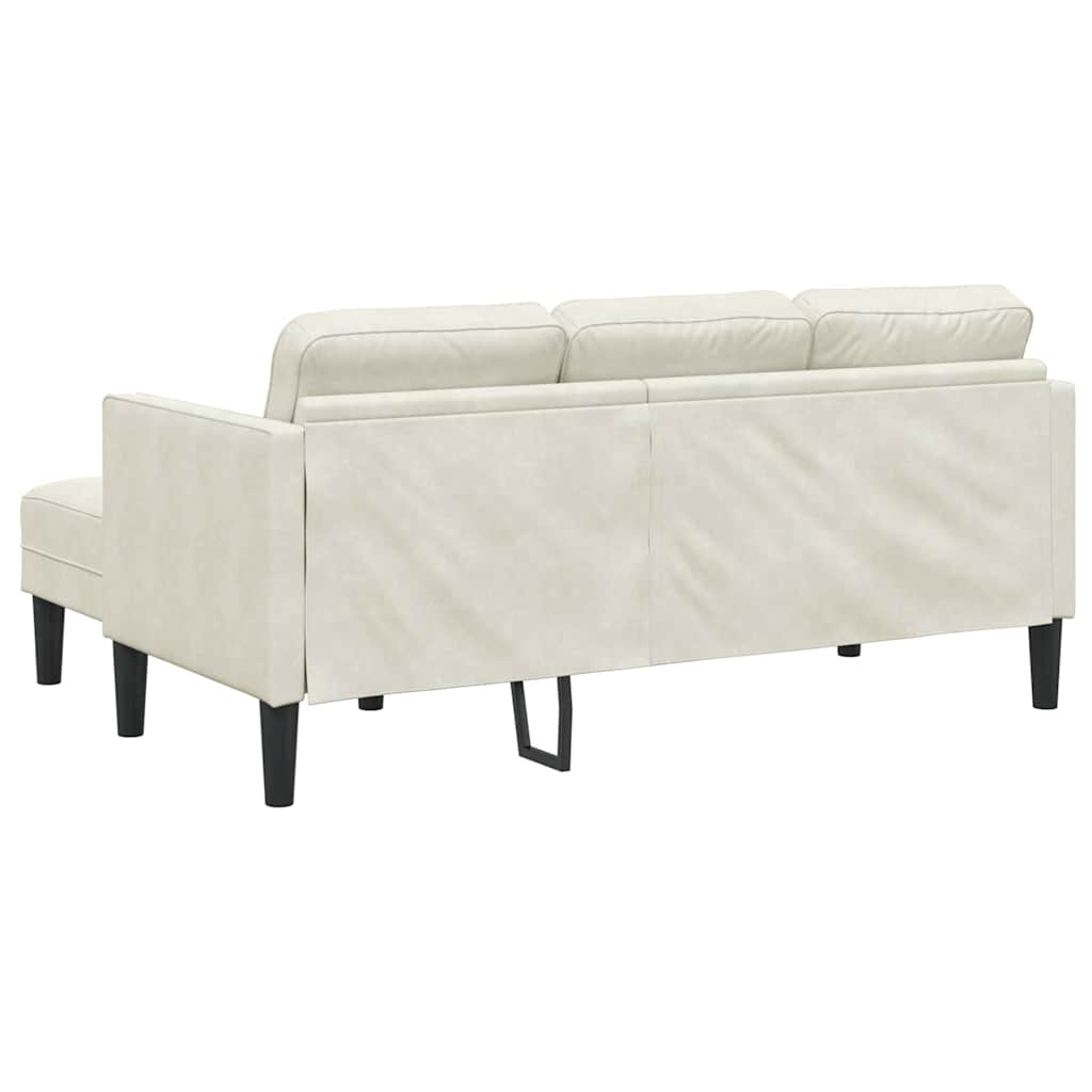 Sofa Set 2 pcs Creme 173 x 131 x 67 cm Samt