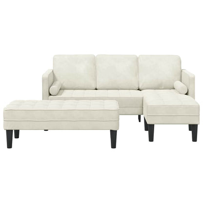 Sofa Set 2 pcs Creme 173 x 131 x 67 cm Samt