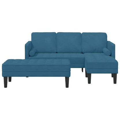 Sofa Set 2 pcs Blau 173 x 131 x 67 cm Samt