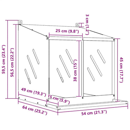 Hühner-Nistkasten mit 2 Fächern Olivgrün Metall