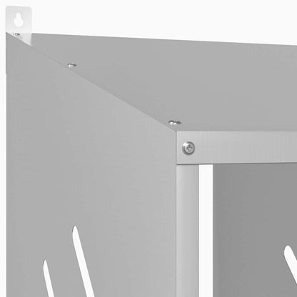 Hühner-Nistkasten mit 6 Fächern Verzinktes Silber Metall