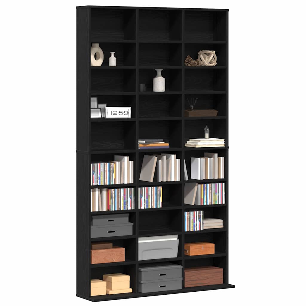 CD-Schrank Schwarze Eiche 101 x 23 x 177,5 cm Holzwerkstoff