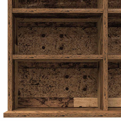 CD-Schrank mit Regal Altholz 101 x 23 x 177,5 cm Holzwerkstoff