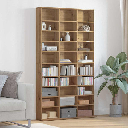 CD-Schrank Eiche handwerklich 101 x 23 x 177,5 cm Holzwerkstoff