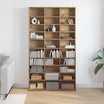 CD-Schrank Eiche handwerklich 101 x 23 x 177,5 cm Holzwerkstoff