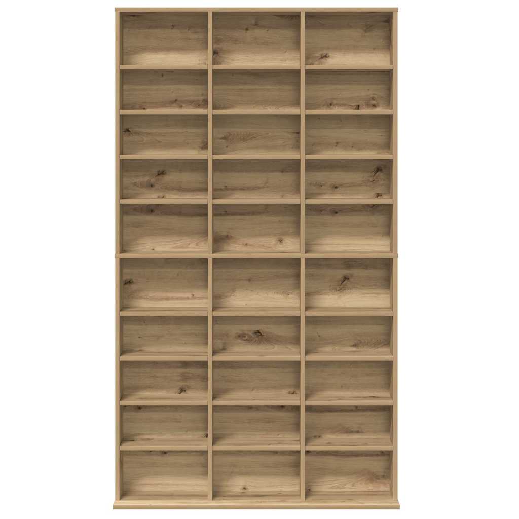 CD-Schrank Eiche handwerklich 101 x 23 x 177,5 cm Holzwerkstoff