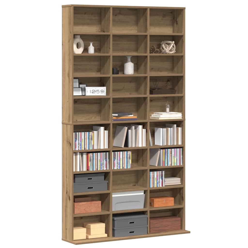 CD-Schrank Eiche handwerklich 101 x 23 x 177,5 cm Holzwerkstoff