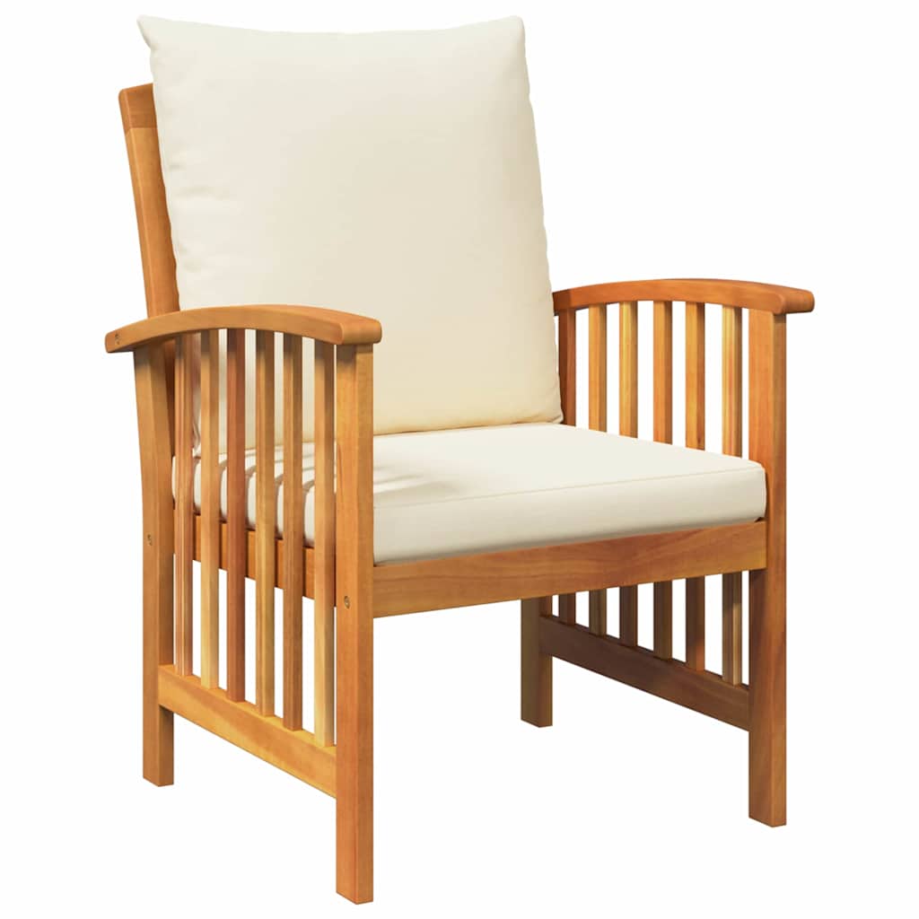 Garten-Sofa-Set mit Kissen 3 pcs Braun Massivholz Akazie