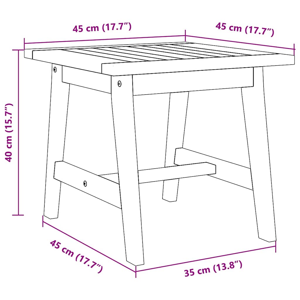 Beistelltisch Braun Massivholz Akazie