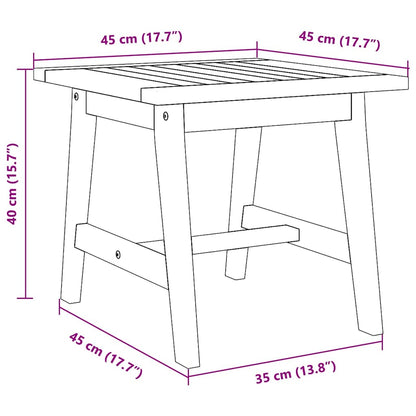 Beistelltisch Braun Massivholz Akazie