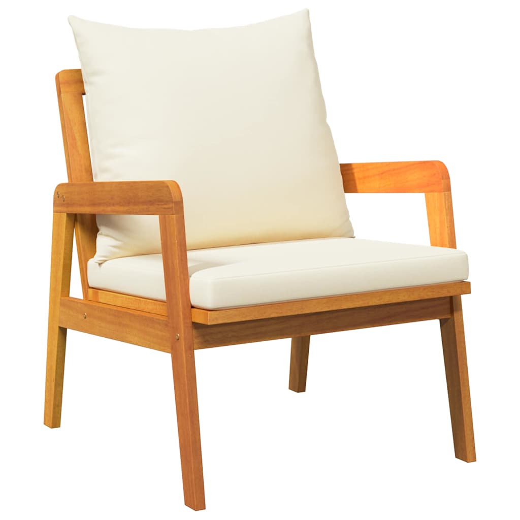 Gartenstuhl mit Kissen 2 pcs Braun Massivholz Akazie