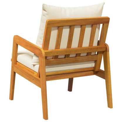 Gartenstuhl mit Kissen 2 pcs Braun Massivholz Akazie