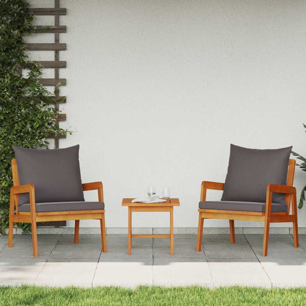 Bistrogarnitur Braun 45 x 45 x 38cm Massivholz Akazie
