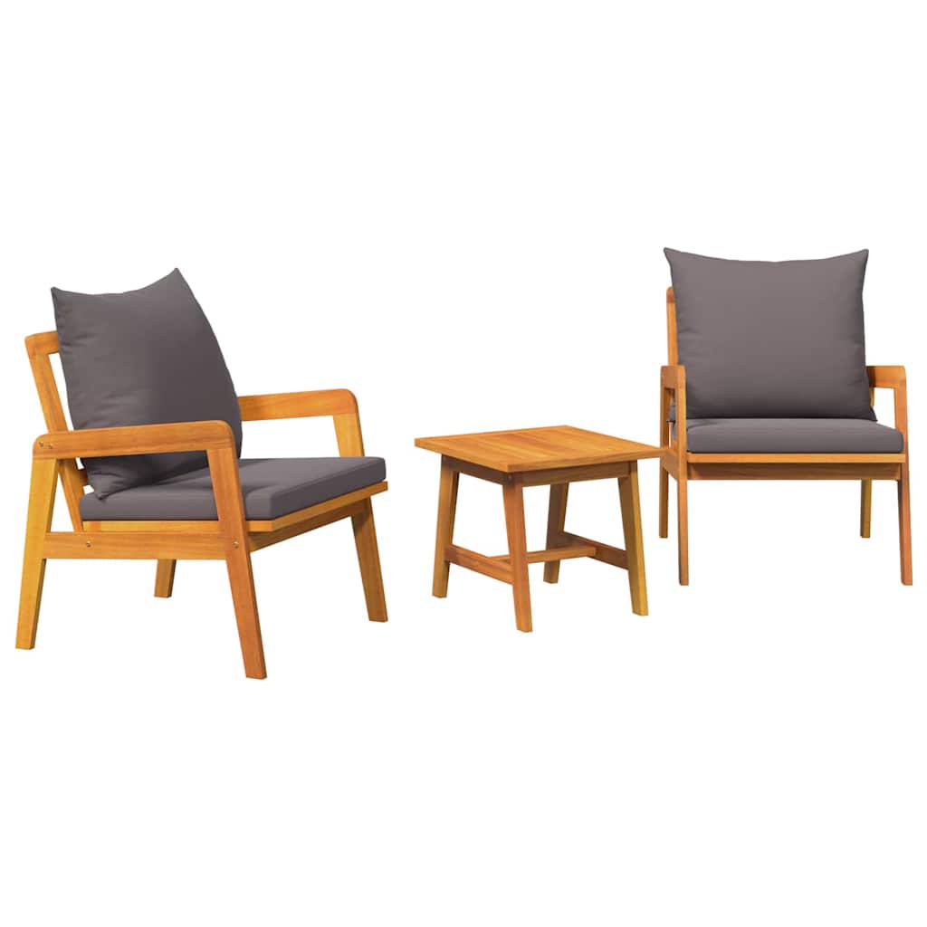 Bistrogarnitur Braun 45 x 45 x 38cm Massivholz Akazie