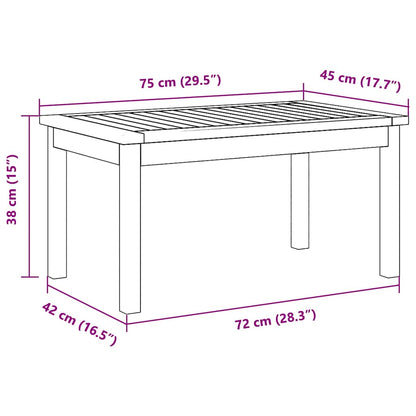 Couchtisch Braun Massivholz Akazie