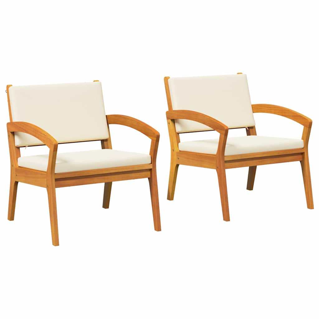 Gartenstuhl 2 pcs Braun Massivholz Akazie