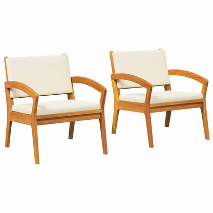 Gartenstuhl 2 pcs Braun Massivholz Akazie