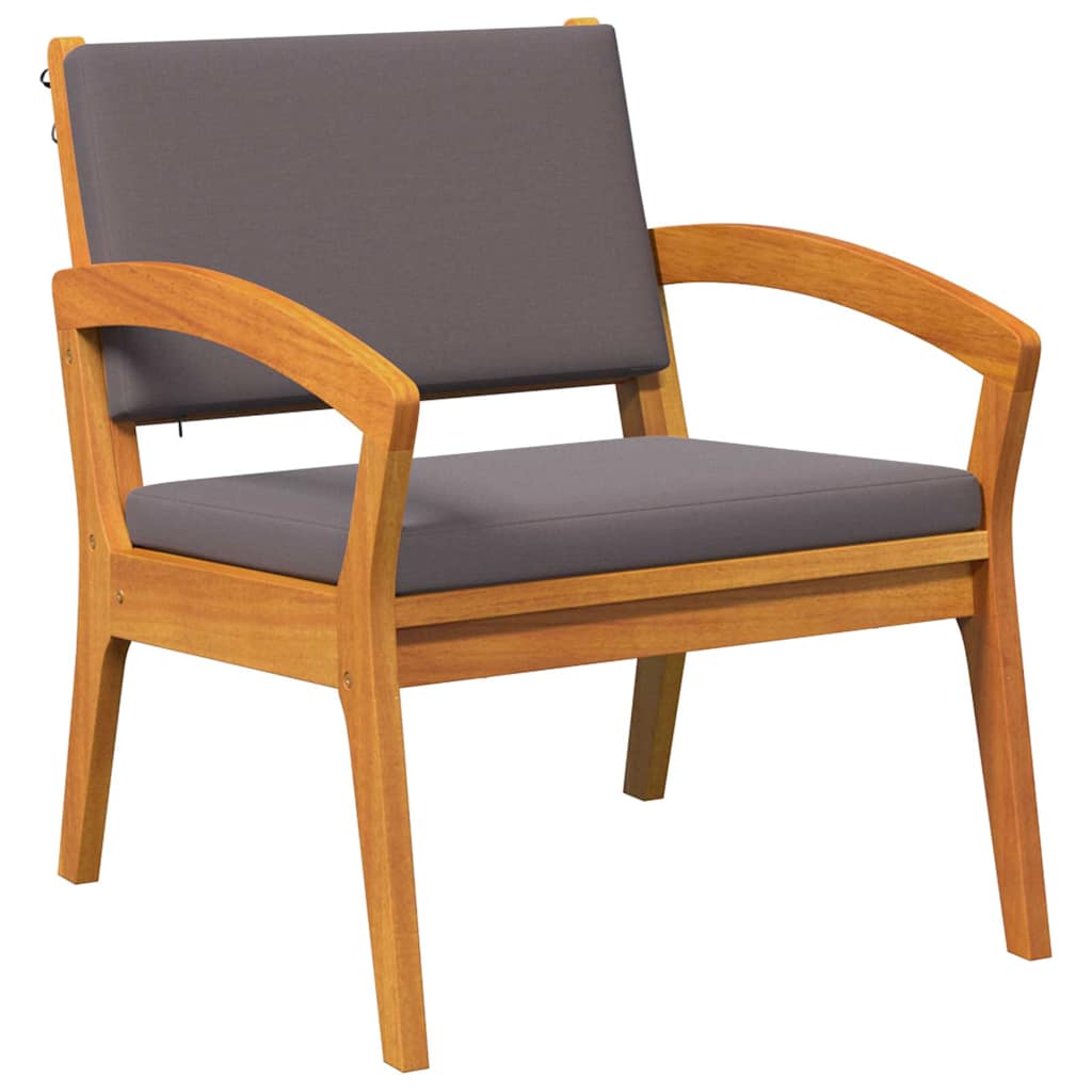 Gartenstuhl mit Kissen 2 pcs Braun Massivholz Akazie