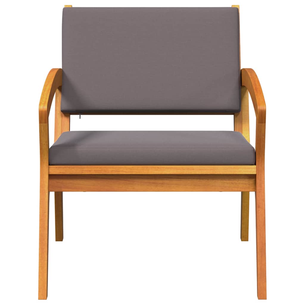 Gartenstuhl mit Kissen 2 pcs Braun Massivholz Akazie