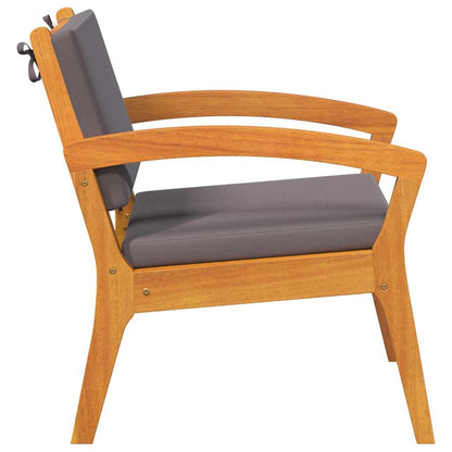 Gartenstuhl mit Kissen 2 pcs Braun Massivholz Akazie
