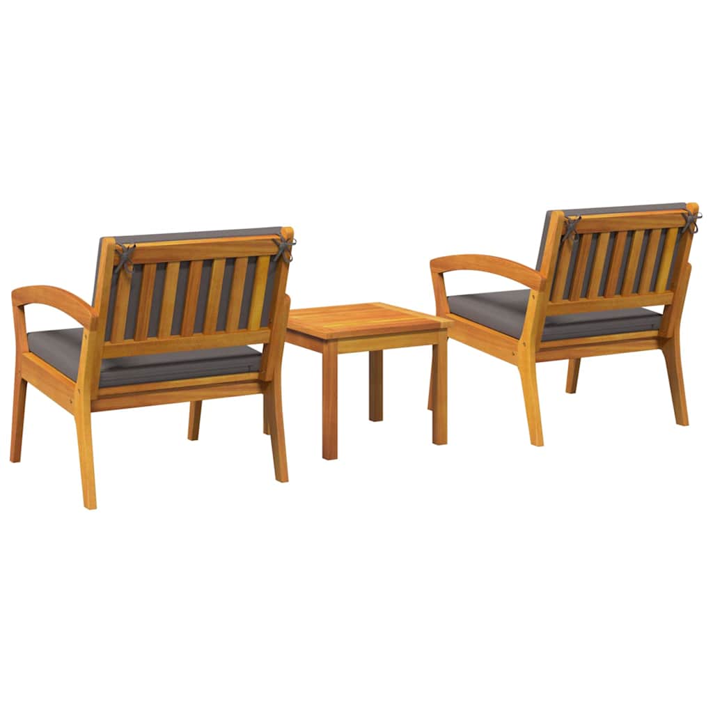 Bistrogarnitur Braun 45 x 45 x 38cm Massivholz Akazie