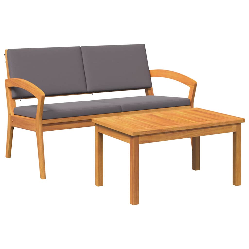 Bistrogarnitur 2 pcs Braun Massivholz Akazie