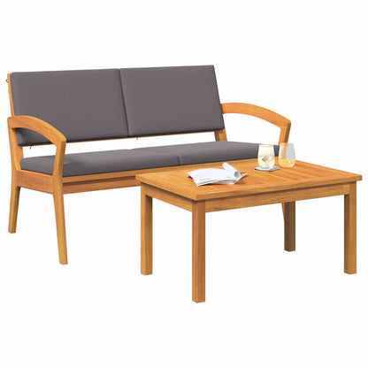 Bistrogarnitur 2 pcs Braun Massivholz Akazie